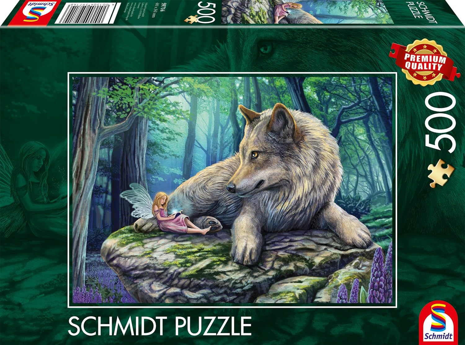 Puzzle Schmidt din 500 piese - Lupul și spiridușul