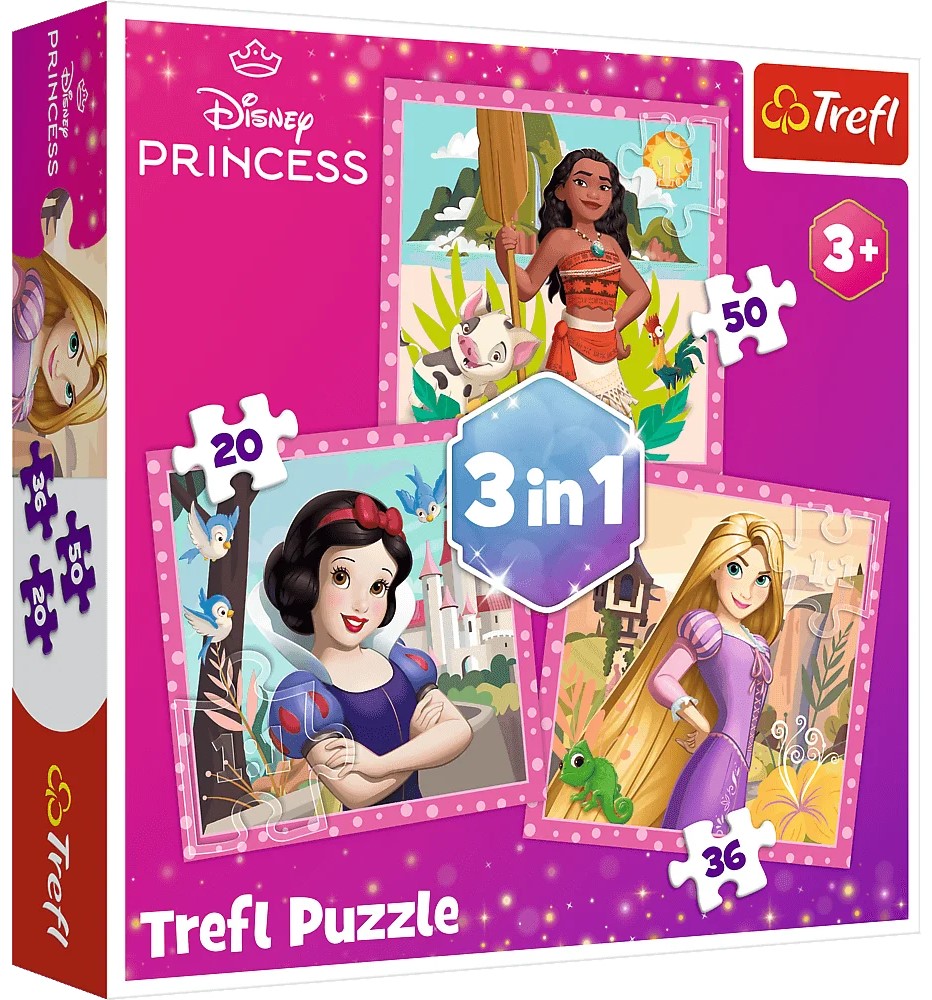 Puzzle Trefl 3 in 1 - Flori frumoase