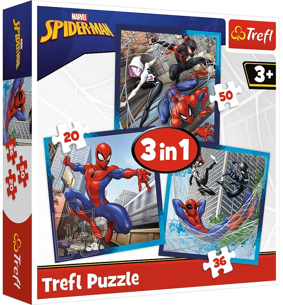 Puzzle Trefl 3 in  1 - Prietenii lui Spiderman