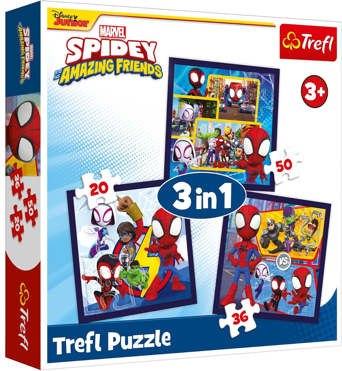 Puzzle Trefl 3 in 1 - Spidey și prietenii lui minunați