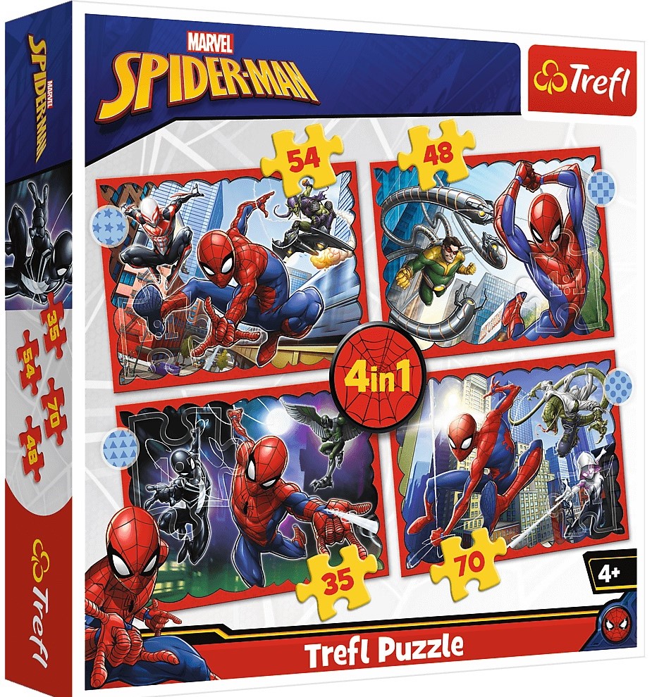 Puzzle Trefl 4 in 1 - Eroicul Spiderman