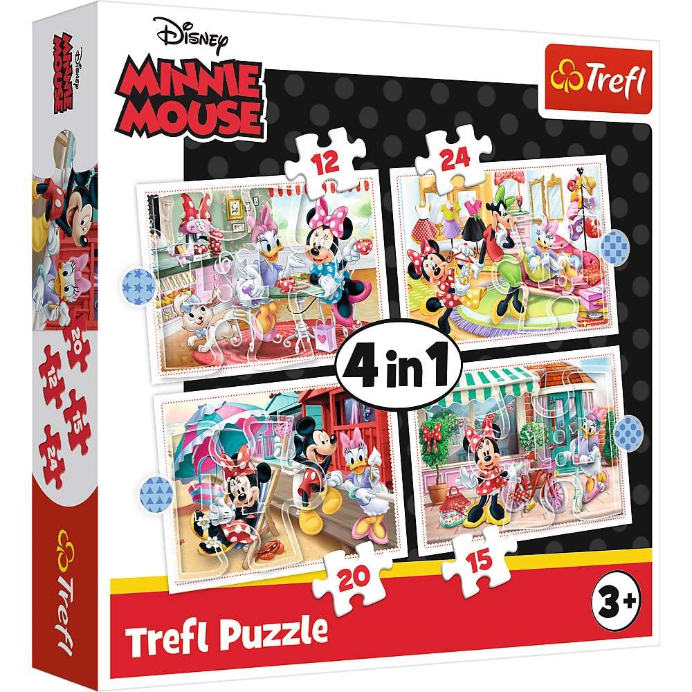Puzzle Trefl 4 in 1 -Minnie and friends