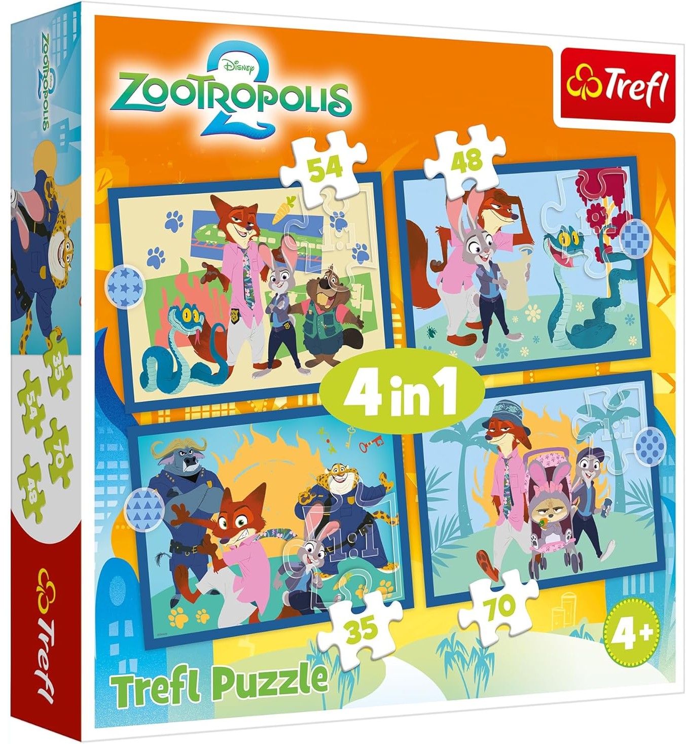 Puzzle Trefl 4 în 1 - Zootropolis 2