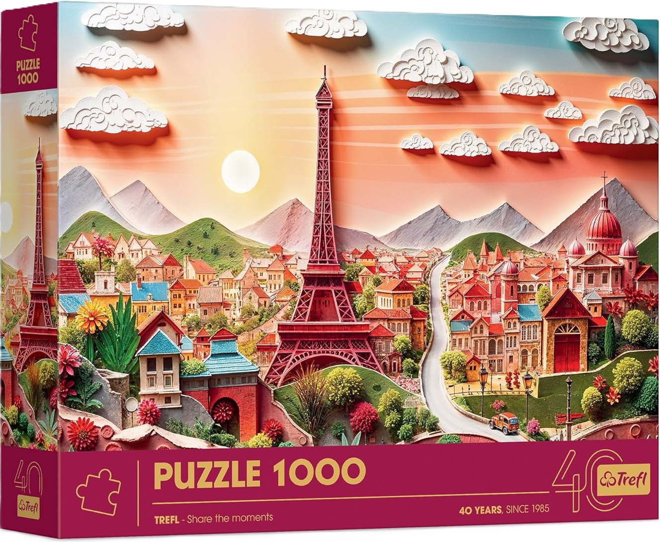 Puzzle Trefl din 1000 piese - Parisul 3D
