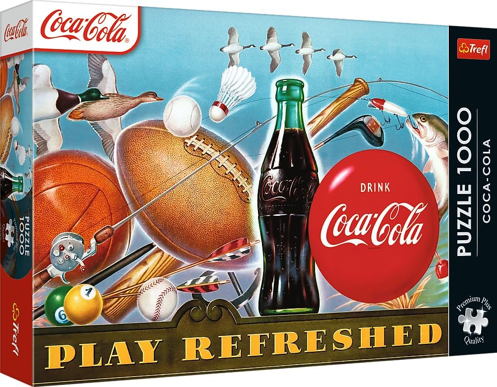 Puzzle Trefl din 1000 piese - Coca-Cola: Joacă-te revigorat