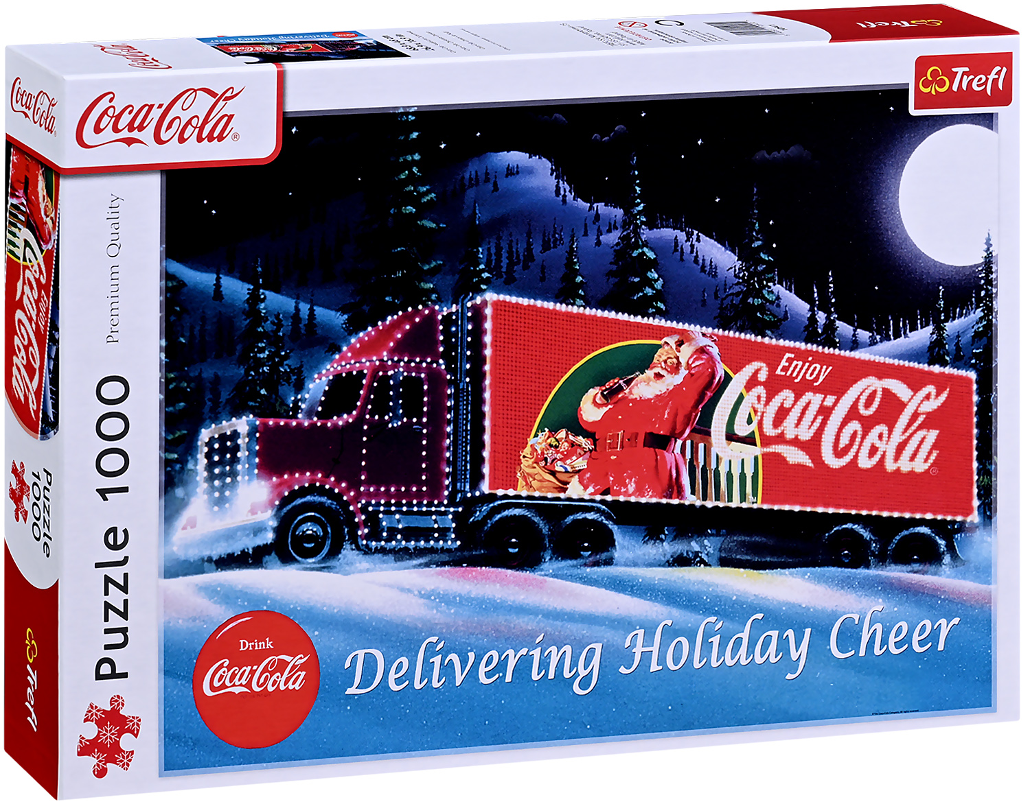 Puzzle Trefl din 1000 piese - Coca-Cola: Camion de Crăciun