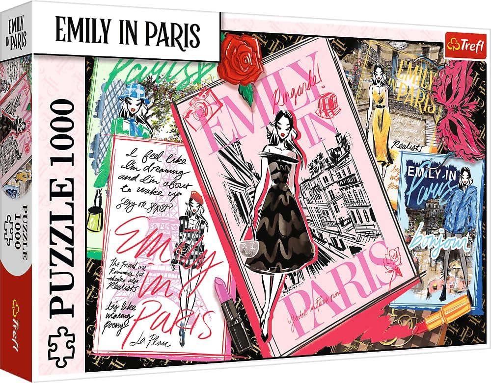 Puzzle Trefl din 1000 piese - Emily in Paris: Revistă de modă