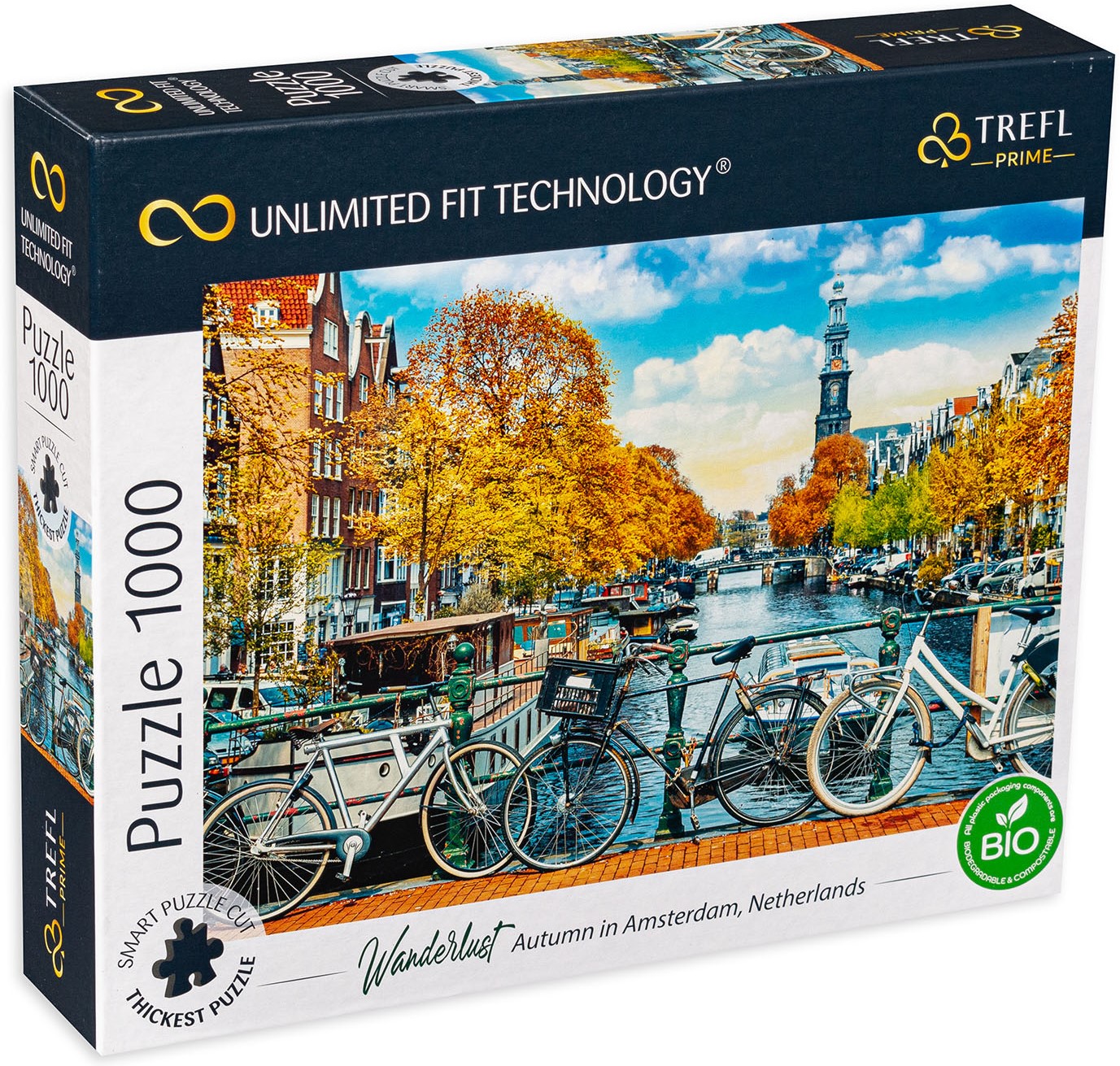 Puzzle Trefl din 1000 de piese - Toamna la Amsterdam, Olanda