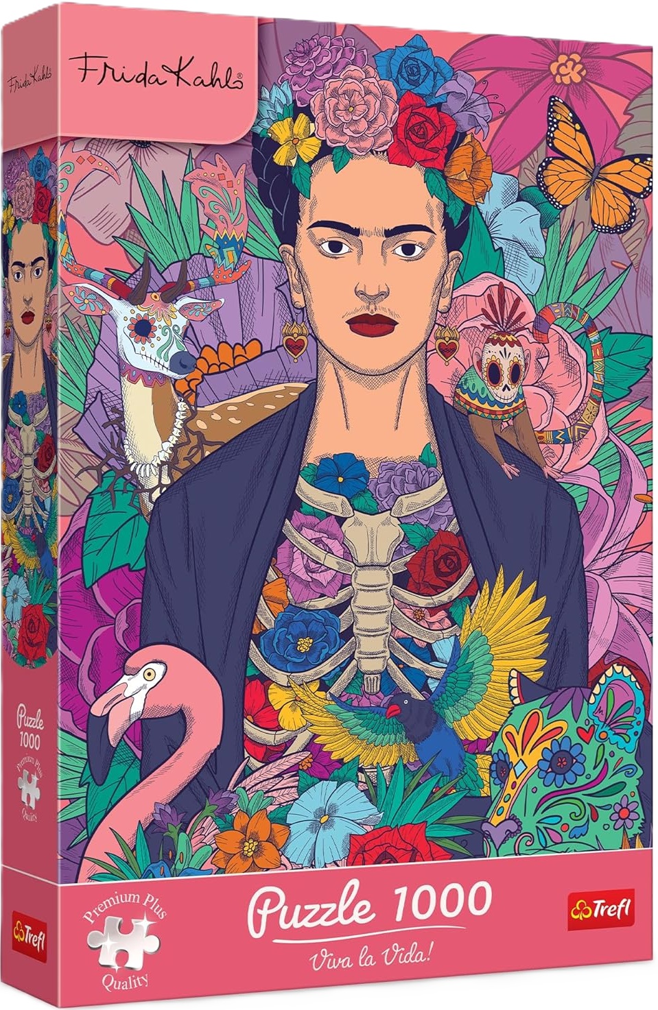 Puzzle Trefl din 1000 piese - Frida Kahlo: Suflet înfloritor