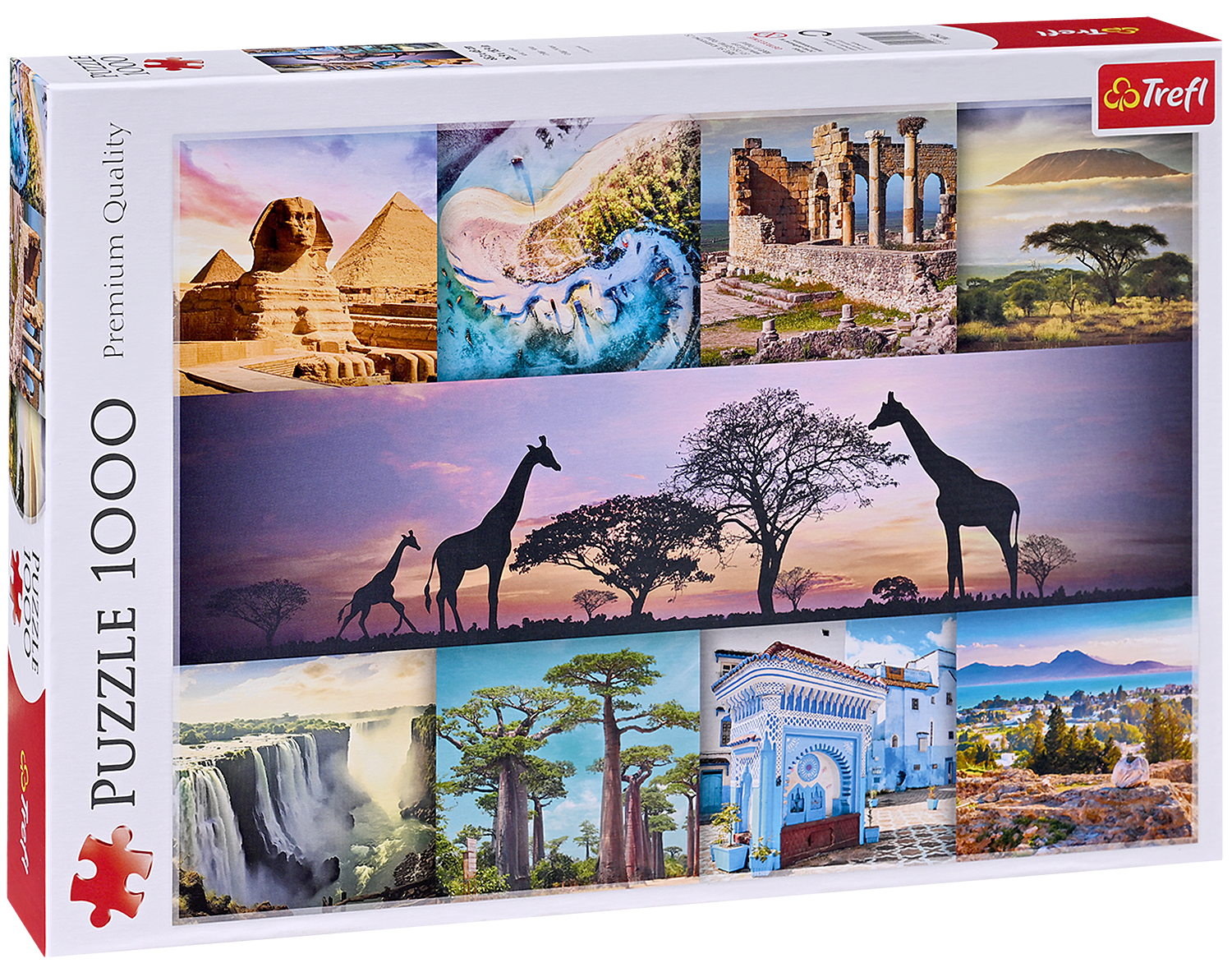 Puzzle Trefl din 1000 de piese - Collage Africa