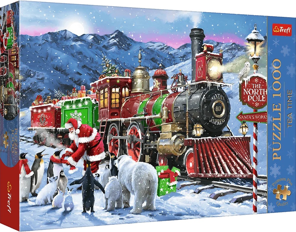 Puzzle Trefl din 1000 piese - Expresul de Crăciun