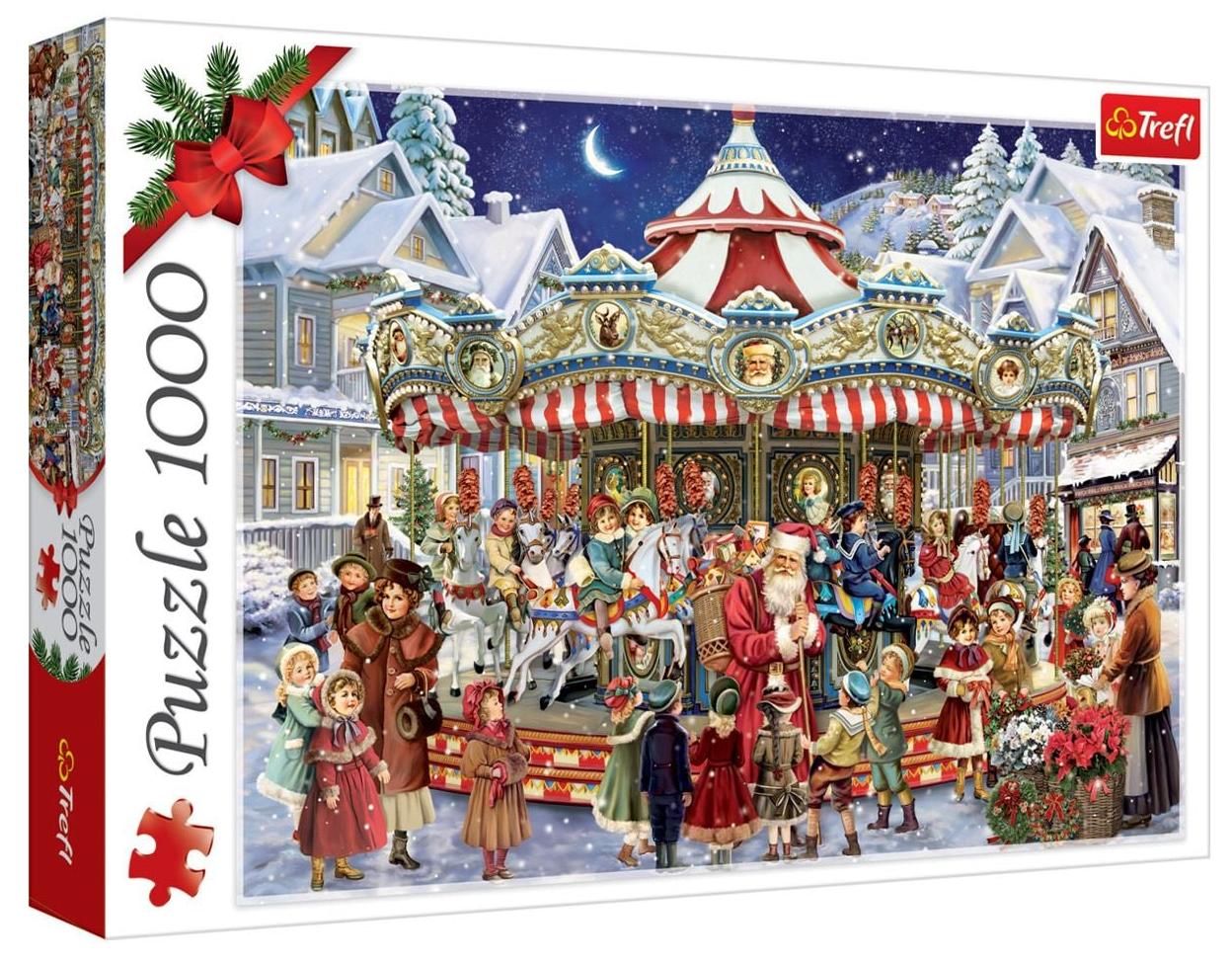 Puzzle Trefl din 1000 piese - Carusel de Crăciun