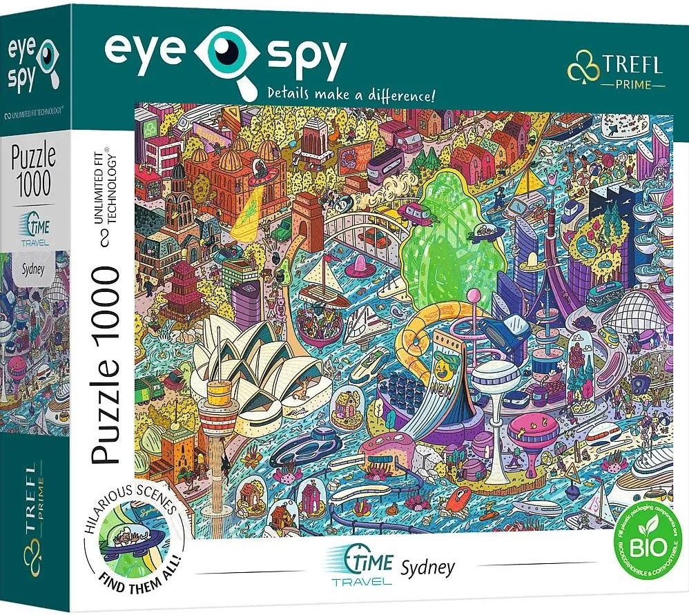 Puzzle Trefl din 1000 de piese - Călătorie în timp: Sydney, Australia