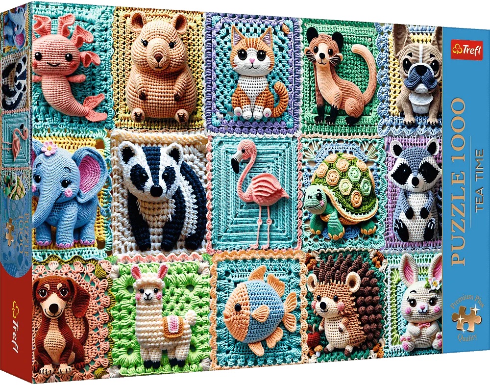 Puzzle Trefl din 1000 piese - Animale tricotate
