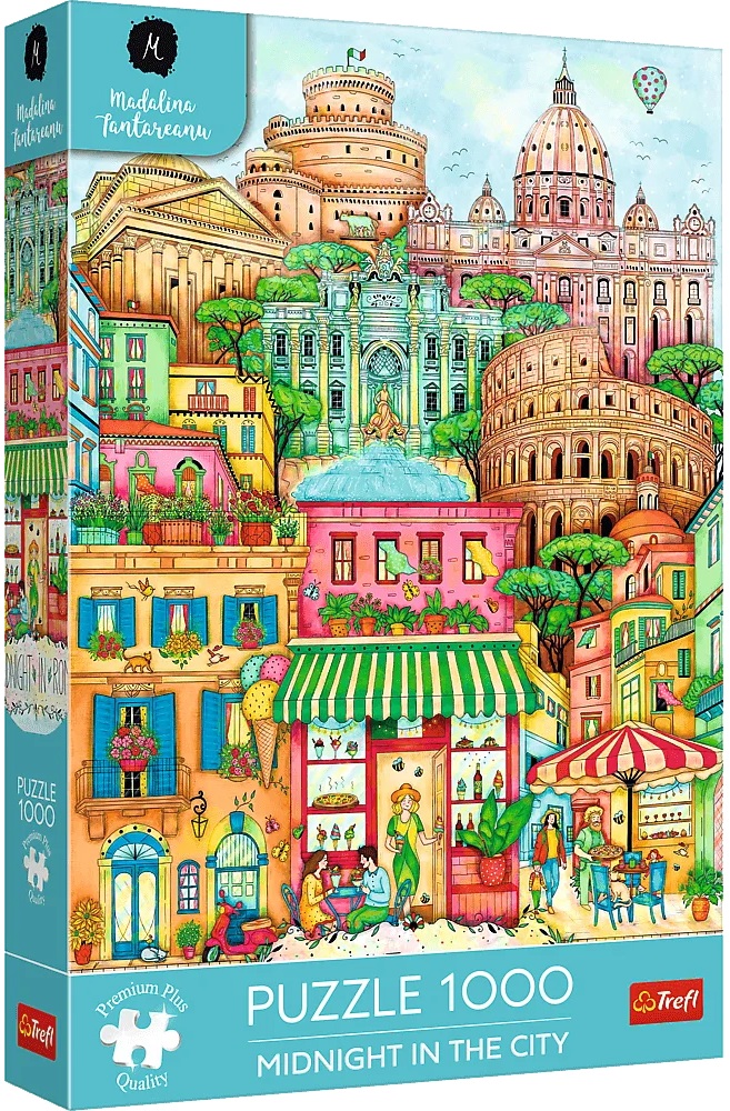 Puzzle Trefl din  1000 de piese    - Miezul nopții la Roma