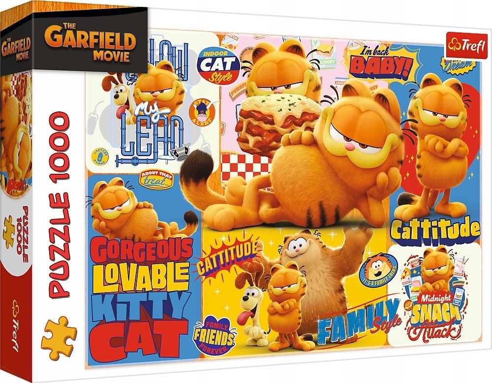 Puzzle Trefl din 1000 piese - Aventurile lui Garfield