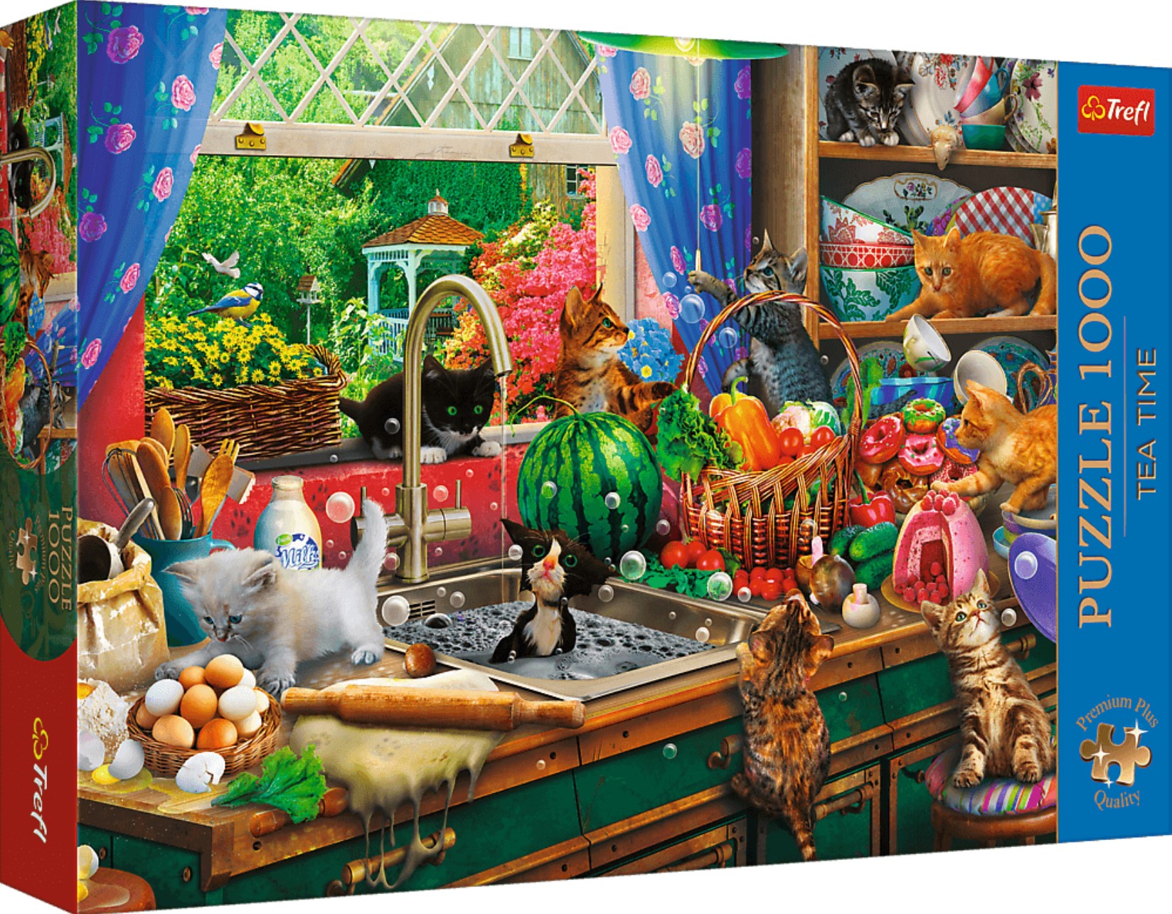 Puzzle Trefl din 1000 piese - Pisicuțe jucăușe