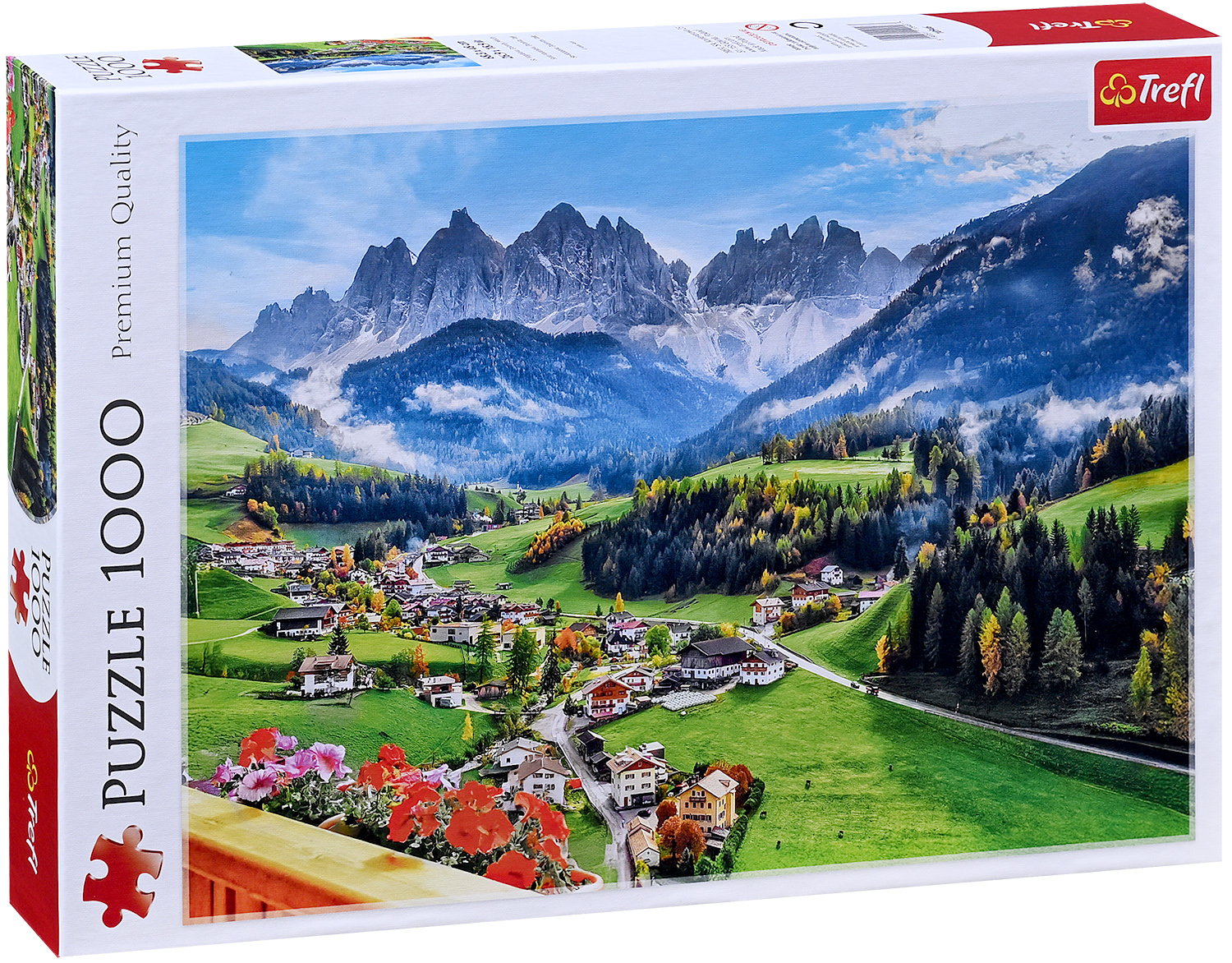 Puzzle Trefl din  1000 de piese    - Santa Magdalena, Dolomiți, Italia