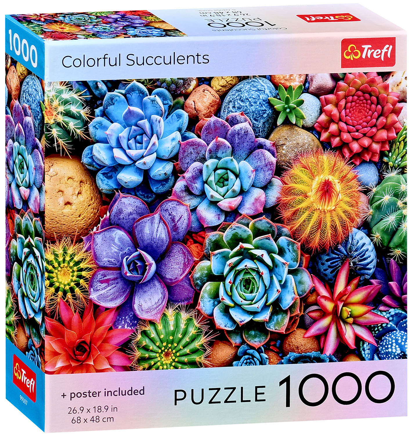 Puzzle Trefl din 1000 piese - Suculente colorate