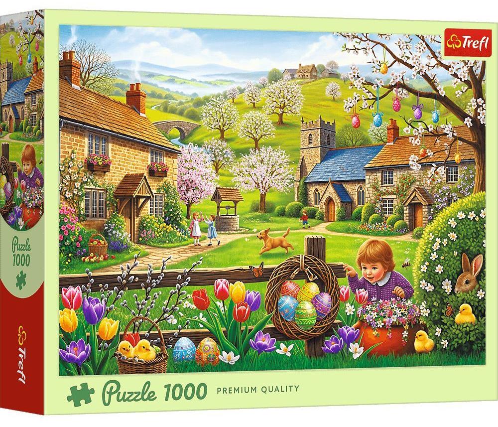 Puzzle Trefl din 1000 piese - În căutarea ouălor de Paște