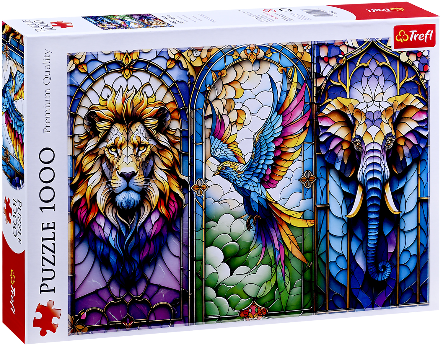 Puzzle Trefl din  1000 de piese    - Vitralii cu animale