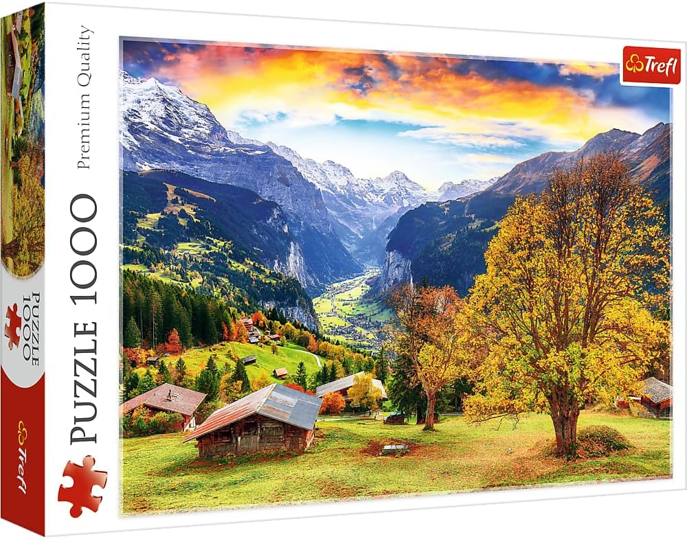 Puzzle Trefl din 1000 piese - Sat alpin pitoresc