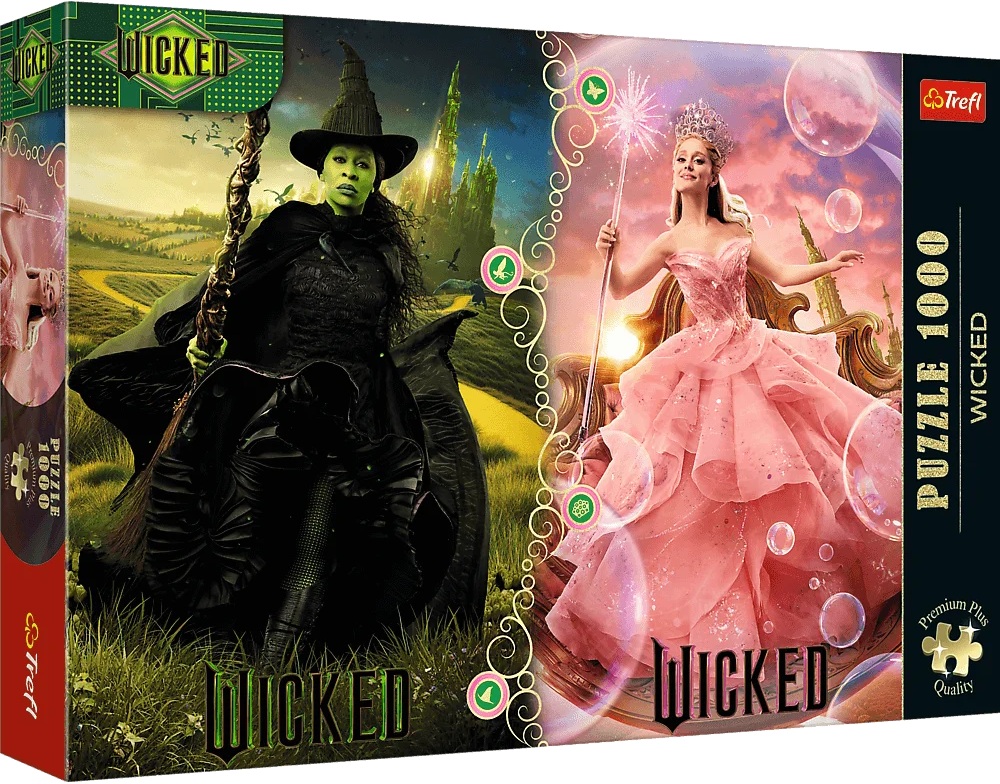 Puzzle Trefl din 1000 piese - Personaj negativ: Elphaba și Glinda