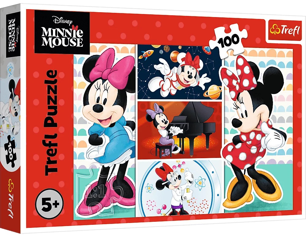 Puzzle Trefl din 100 piese - Amuzanta Minnie Mouse