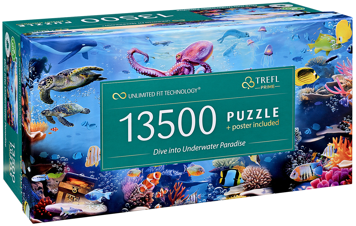 Puzzle Trefl din 13 500 de piese - Scufundări în paradisul subacvatic