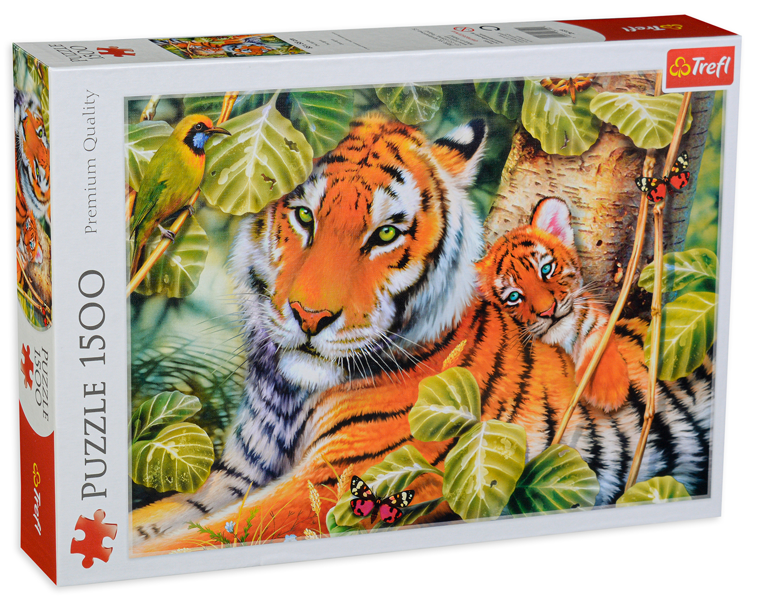 Puzzle Trefl din 1500 de piese - Doi tigri, Howard Robinson