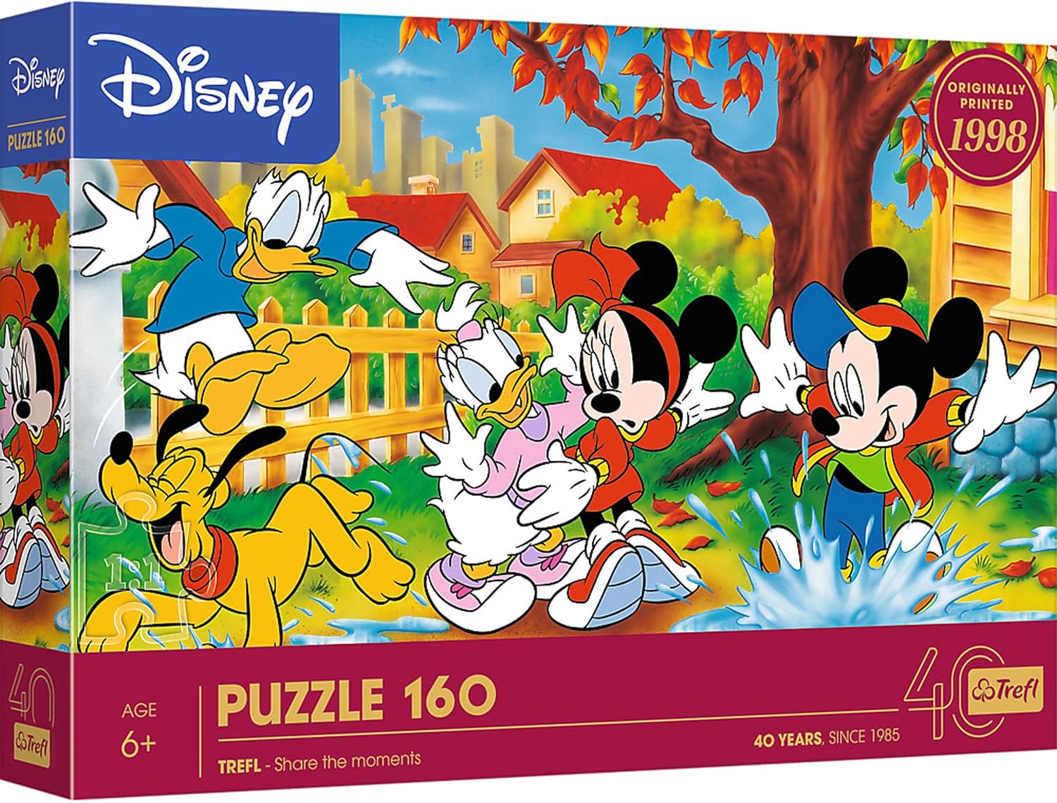 Puzzle Trefl din 160 piese - Mickey Mouse și prietenii: Joaca cu bălțile