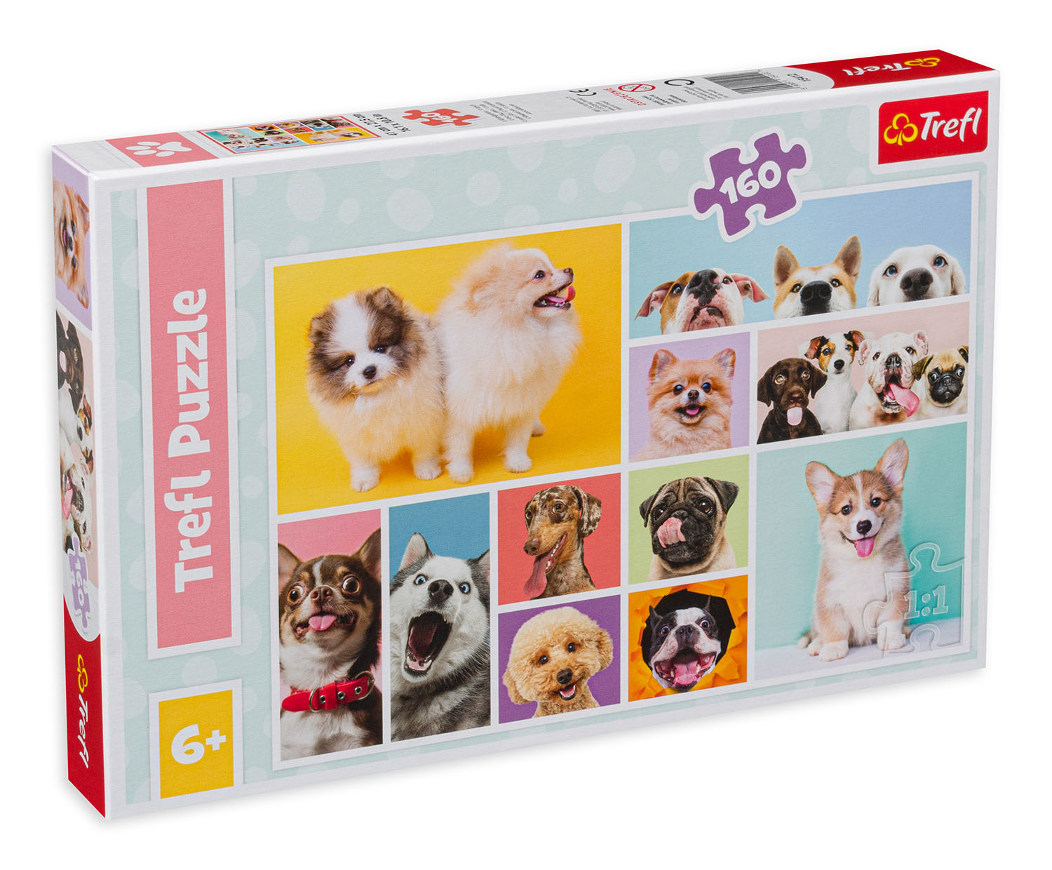 Puzzle Trefl din 160 de piese - Câini drăguți