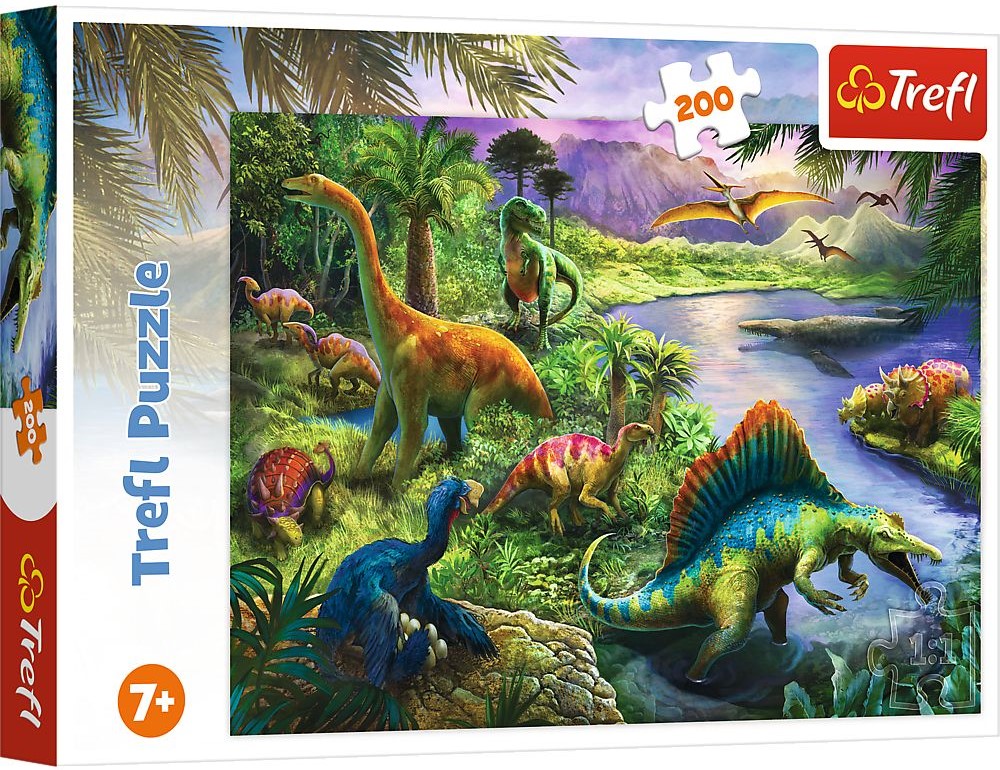 Puzzle Trefl din 200 de piese - Dinozauri