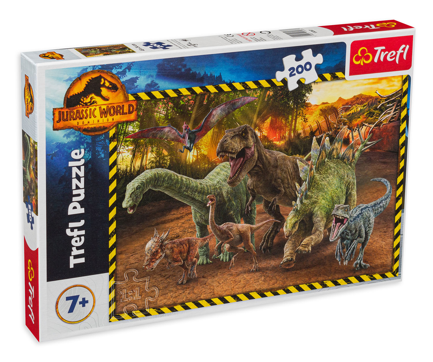 Puzzle Trefl din 200 de piese - Dinozauri în Parcul Jurasic