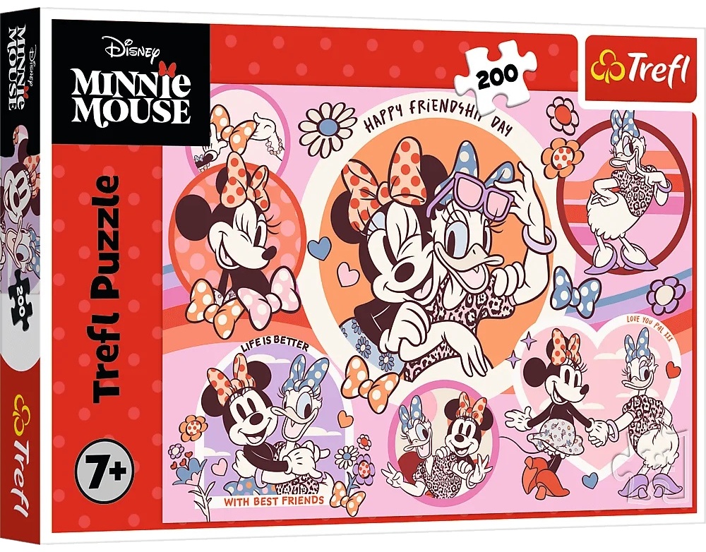 Puzzle Trefl din 200 piese - Obiceiurile lui Minnie Mouse