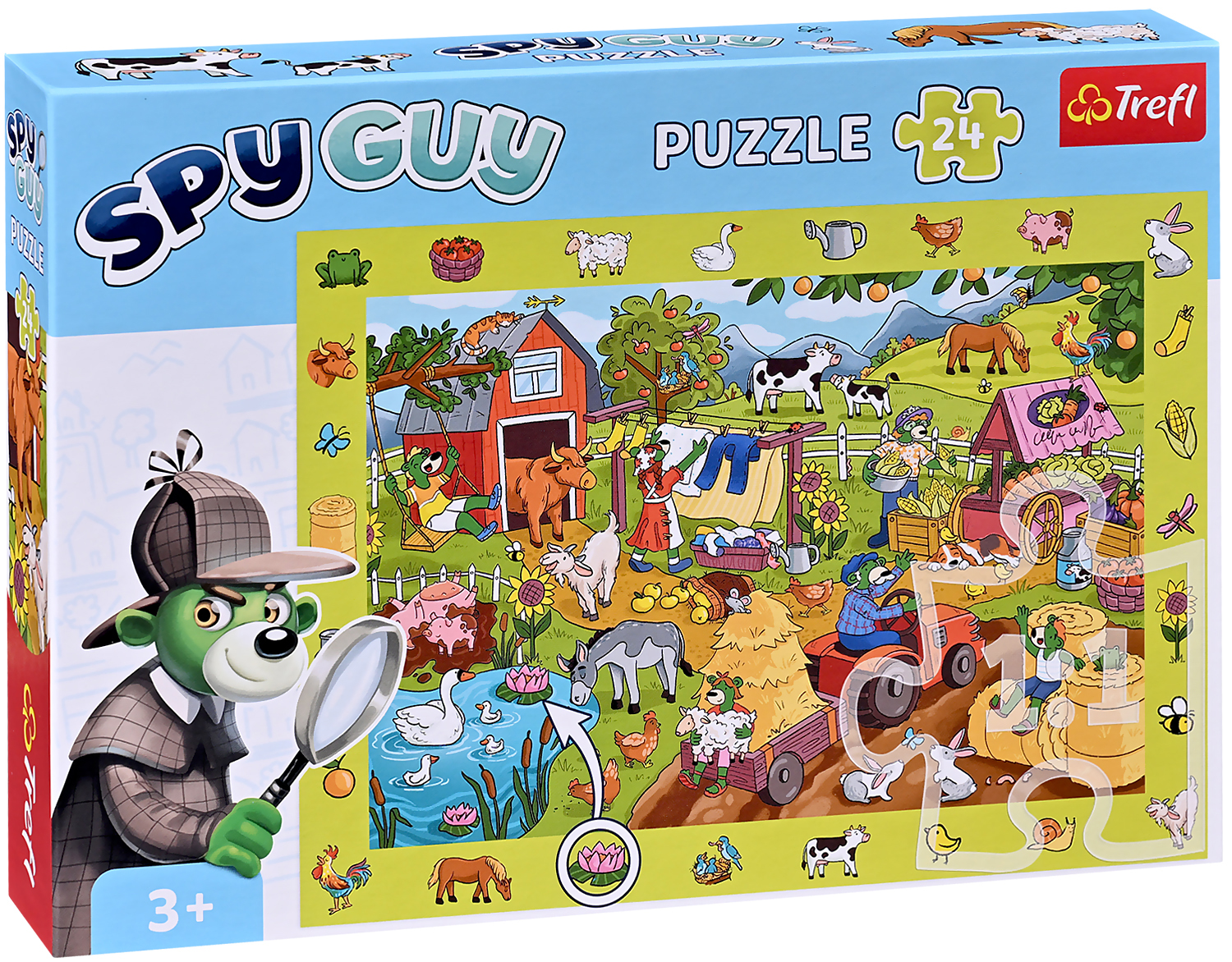 Puzzle Trefl din 24 de piese - Spy Guy, Ferma