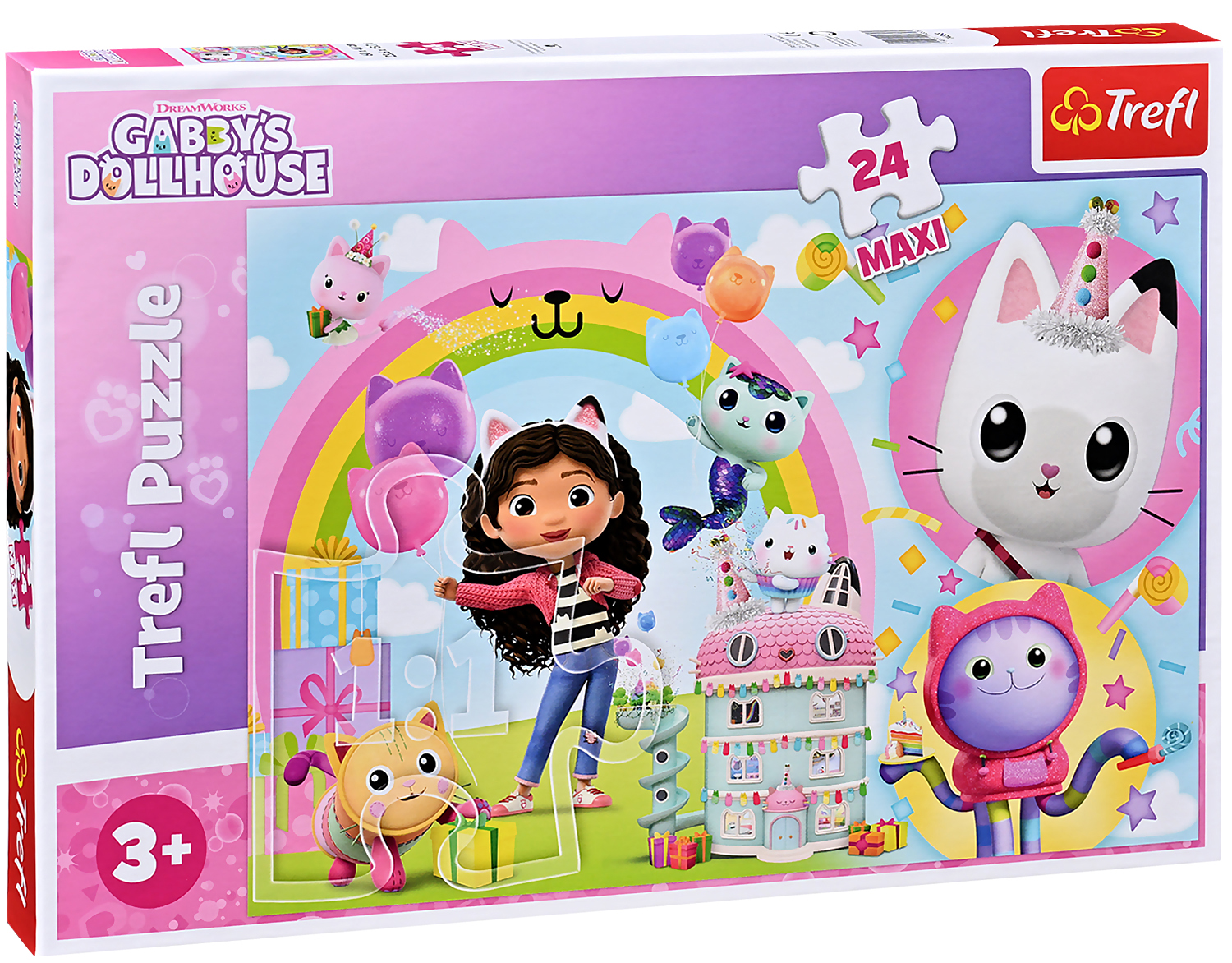 Puzzle Trefl din 24 de piese maxi - Gabby fericit