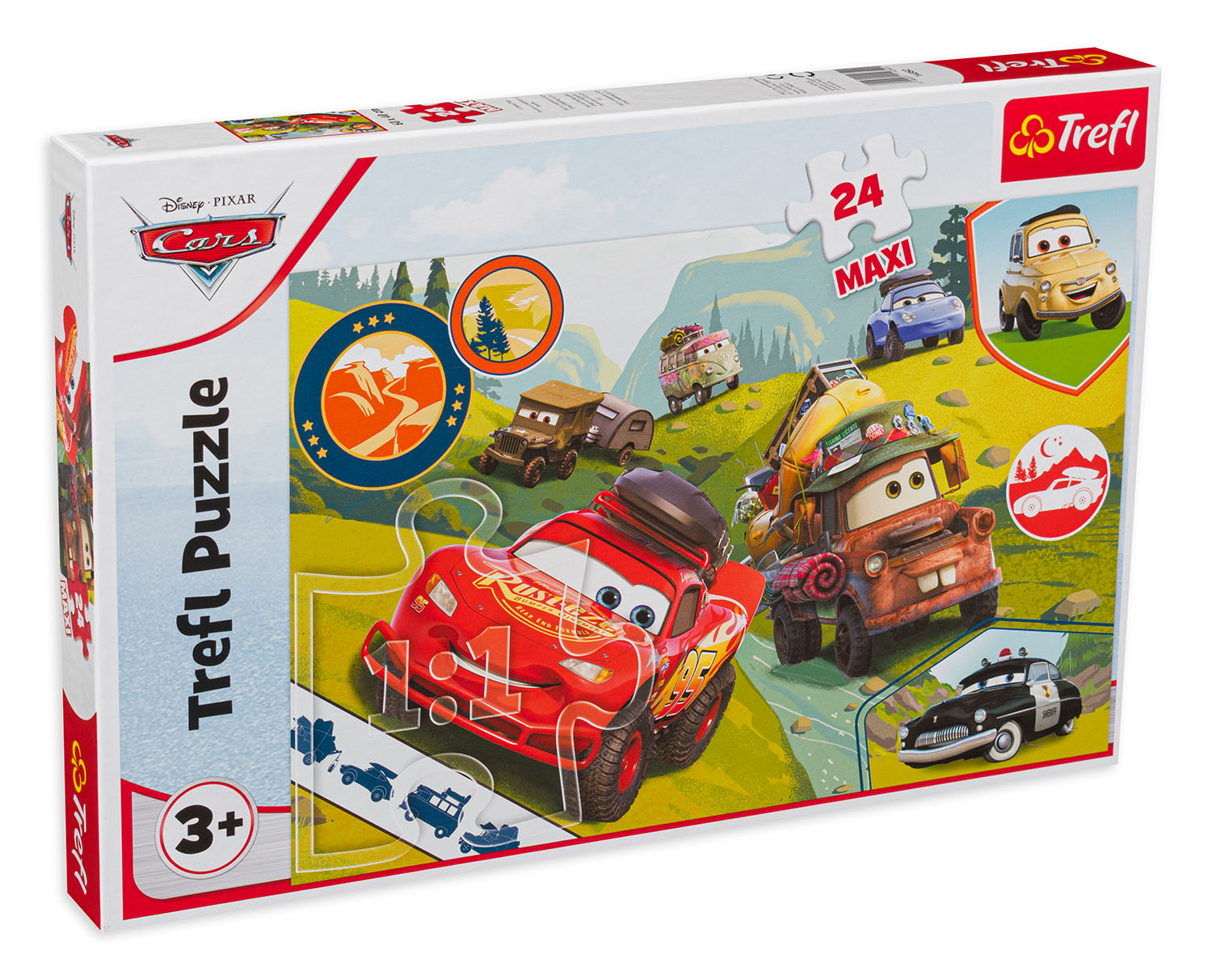 Puzzle Trefl din 24 de piese maxi - Mașinuțele fericite