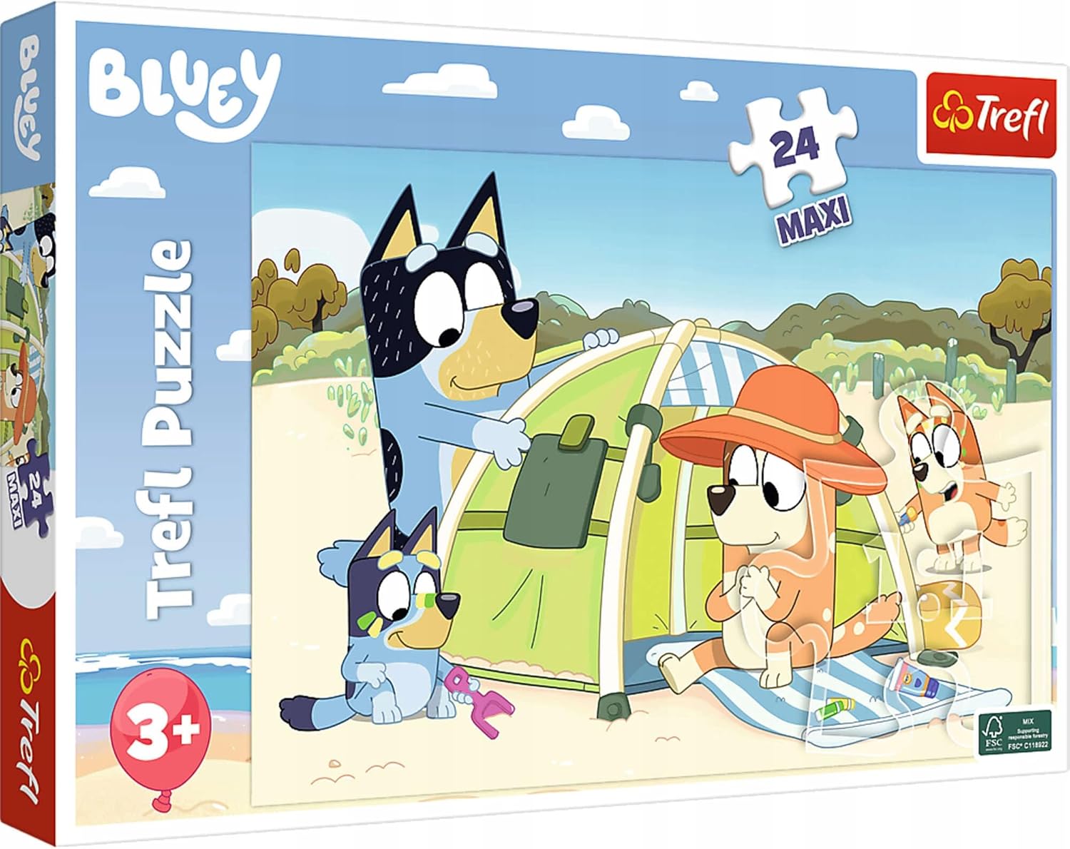 Puzzle Trefl din 24 de piese maxi - Ziua cea mare a lui Bluey