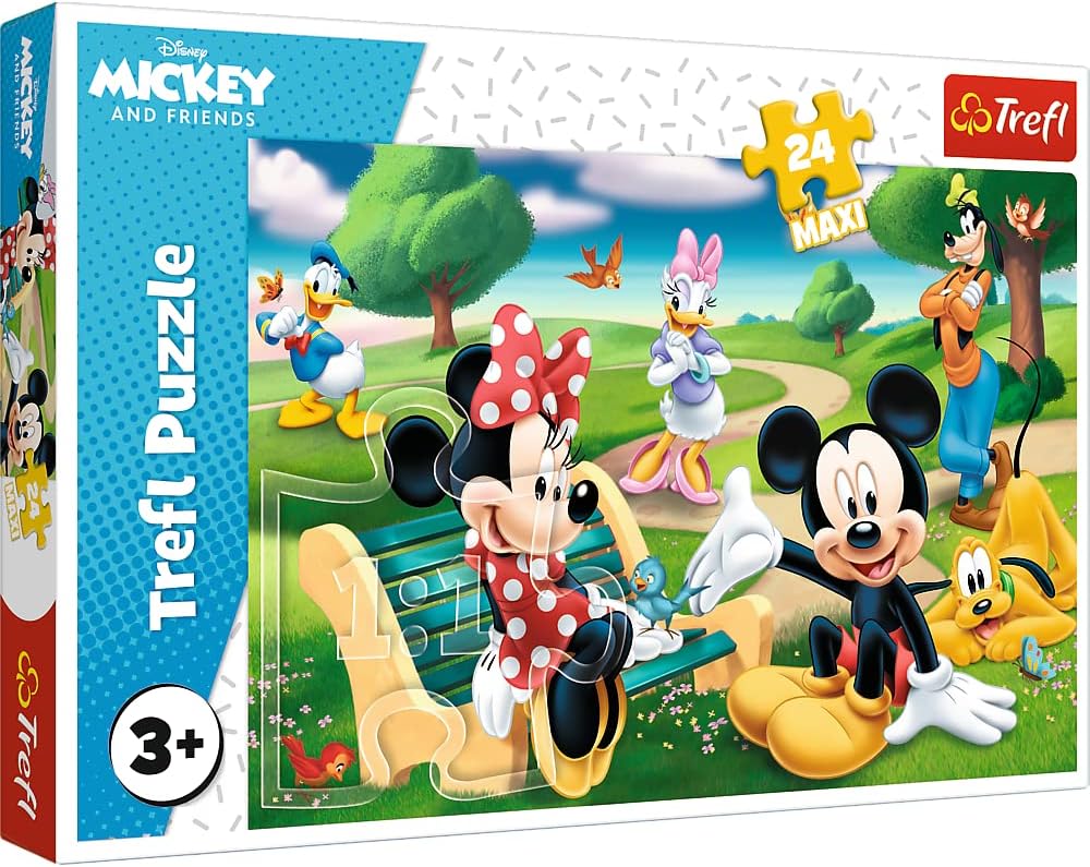 Puzzle Trefl din 24 maxi piese - Mickey printre prieteni