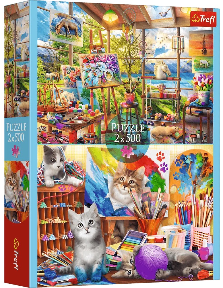Puzzle Trefl din 2 x 500 piese - Artă desenului