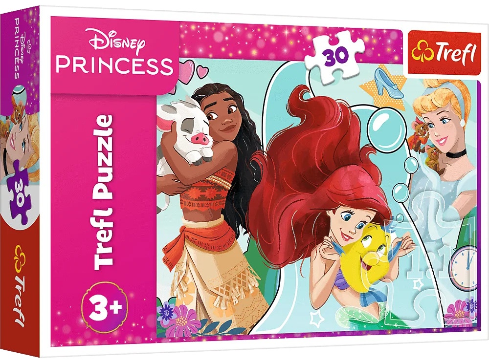 Puzzle Trefl din 30 piese- Frumoasele și curajoasele prințese Disney