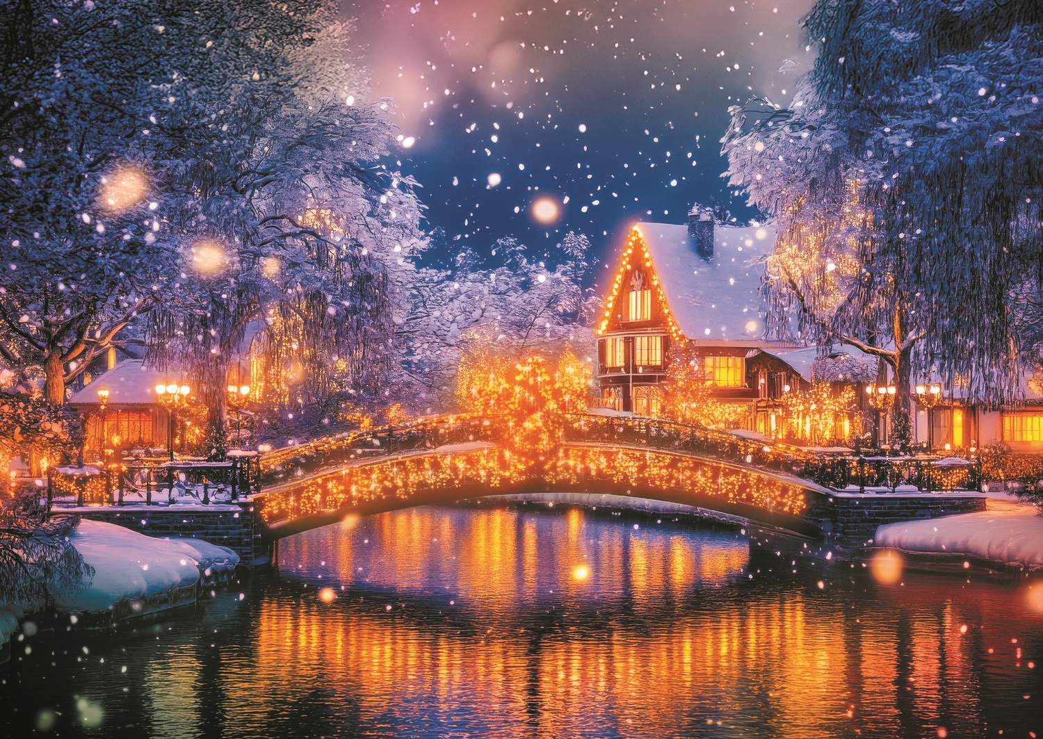 Puzzle Trefl din 500 piese - Atmosferă de Crăciun