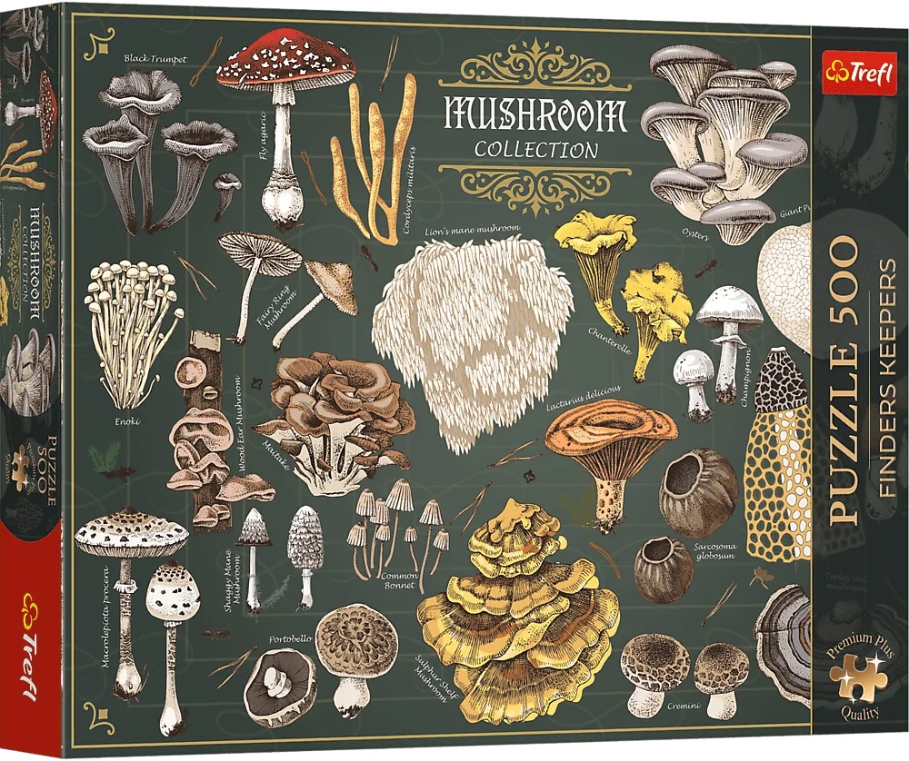 Puzzle Trefl din 500 piese - Colecția de ciuperci