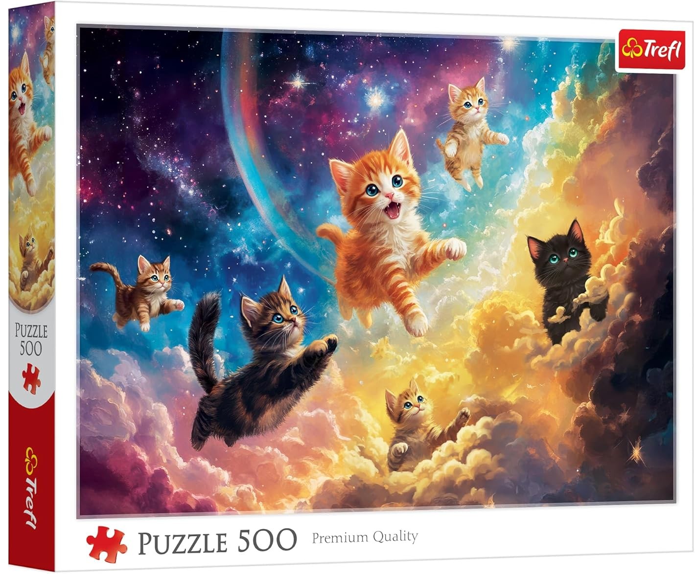 Puzzle Trefl din  500 piese - Pisicuțe spațiale