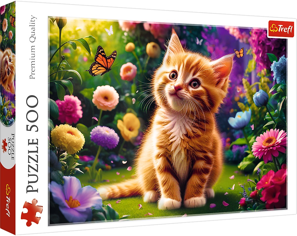 Puzzle Trefl din 500 piese - Pisicuță drăguță