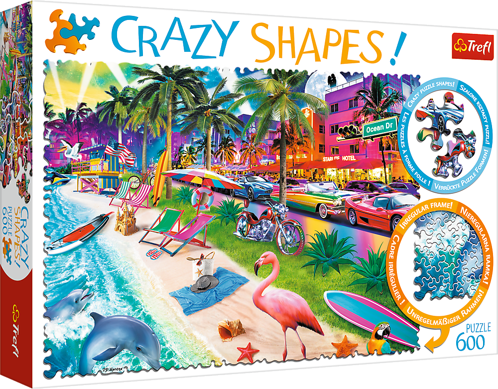 Puzzle Trefl din 600 de piece - Miami beach