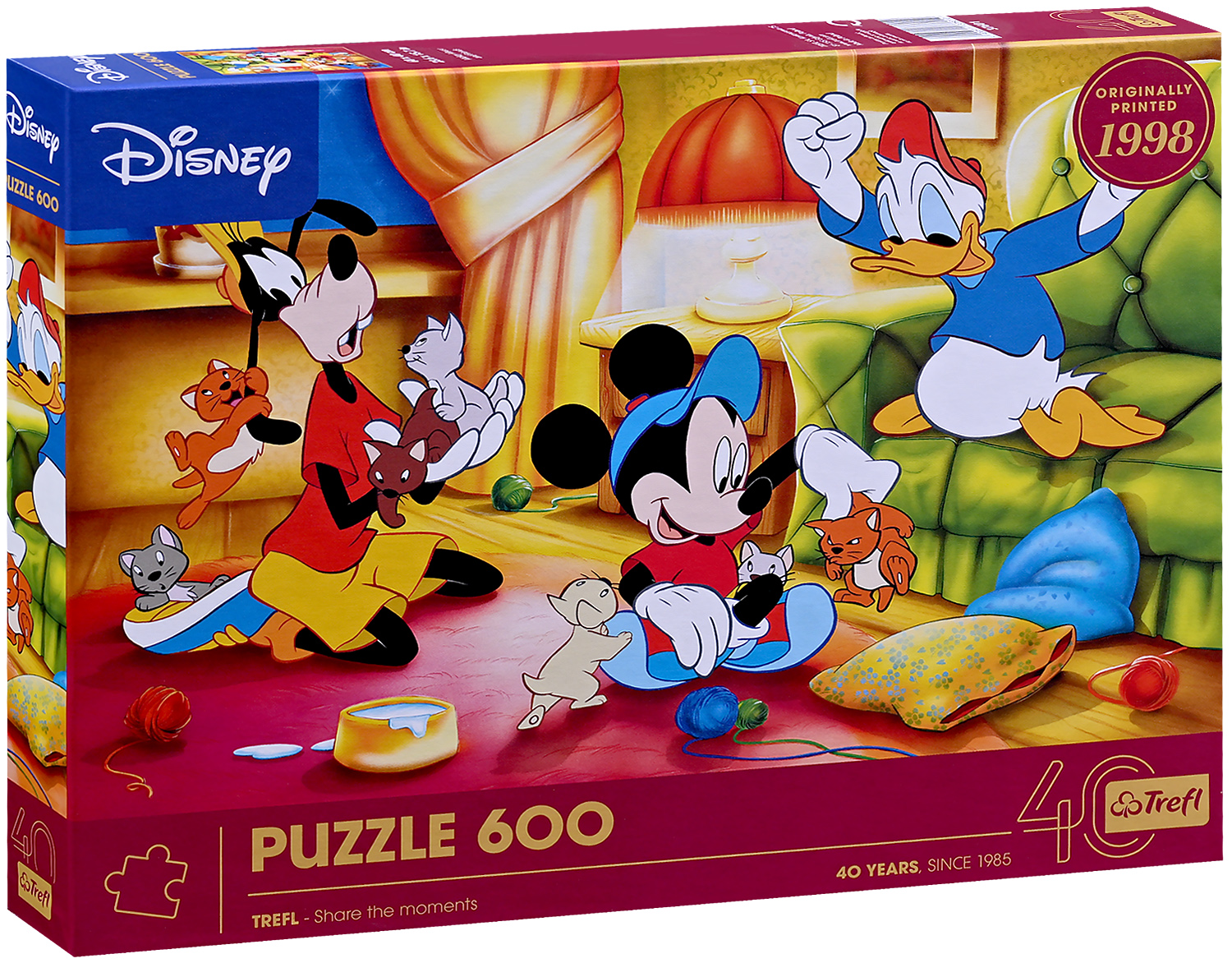 Puzzle Trefl din 600 piese - Mickey Mouse și prietenii