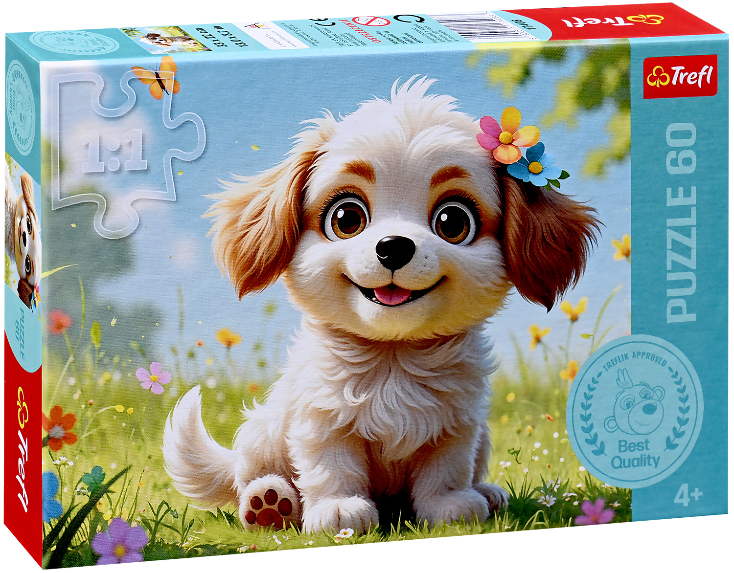 Puzzle Trefl din 60 piese - Cățeluș drăguț