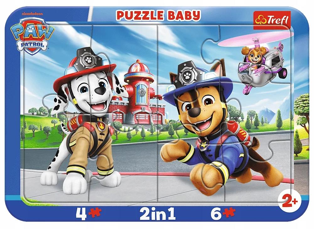 Puzzle în ramă Trefl 2 in 1 - Patrula Cățelușilor